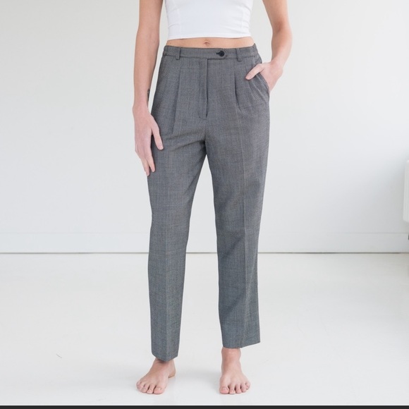 Vintage J'envie Herringbone Houndstooth Heritage Wool Trouser Pants - Picture 2 of 13